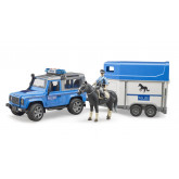 Bruder 2588 Land Rover, Policie, přepravník, figurka, kůň