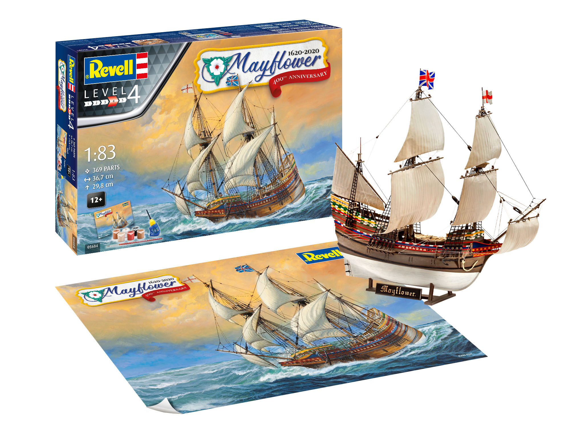 Revell Gift-Set loď 05684 Mayflower 400th Anniversary (1:83)