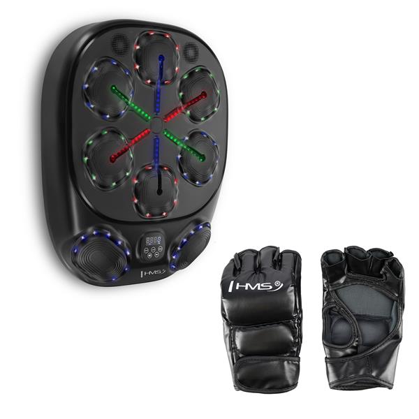 Elektronický boxerský terč HMS TB10 s LED, Bluetooth, rukavice (Music Boxing Machine)
