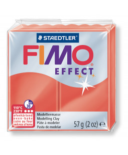 Staedtler FIMO efekt transparentní červená 57g