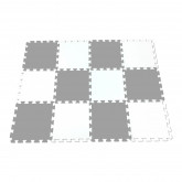 Pěnový koberec MAXI EVA 12, bílo-šedý