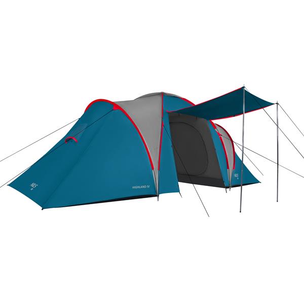 Rodinný stan NILS Camp NC6431 Highland IV, 4 osoby, modro-šedý