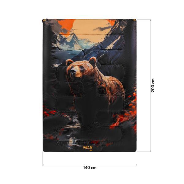 Spací pytel NILS Camp NC3601 Bear 3v1, 200x140 cm