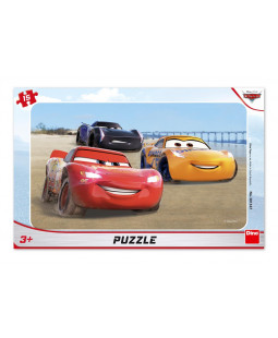 Dino deskové puzzle Cars Závodní 15 dílků