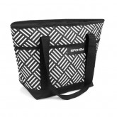 Spokey Acapulco Plážová termo taška, černo-bílá 39x15x27 cm
