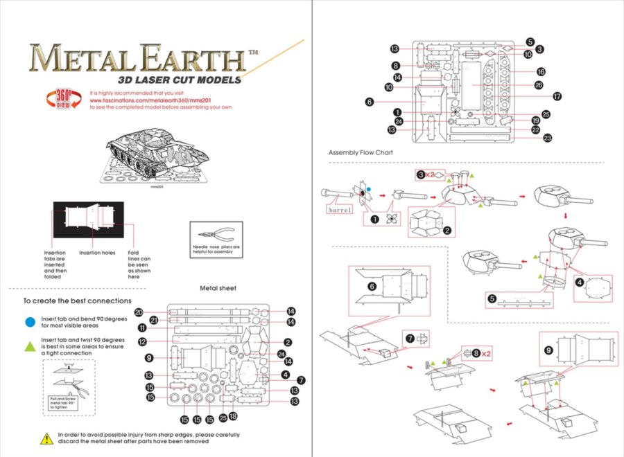 METAL EARTH 3D puzzle Tank T-34