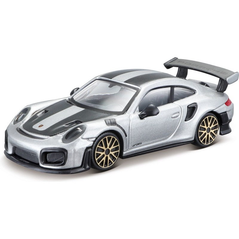 Bburago Street Fire Collezione Porsche 911 GT2 RS stříbrné 1:43