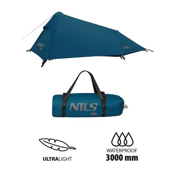 Lehký stan NILS Camp NC2502 Skyair 2, 2 osoby, modrý
