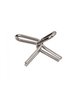 Kovový hlavolam dvojnásobný problém v retro krabičce