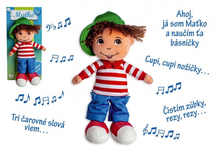 Teddies Hadrový chlapec Maťko mluvící slovensky, 30cm