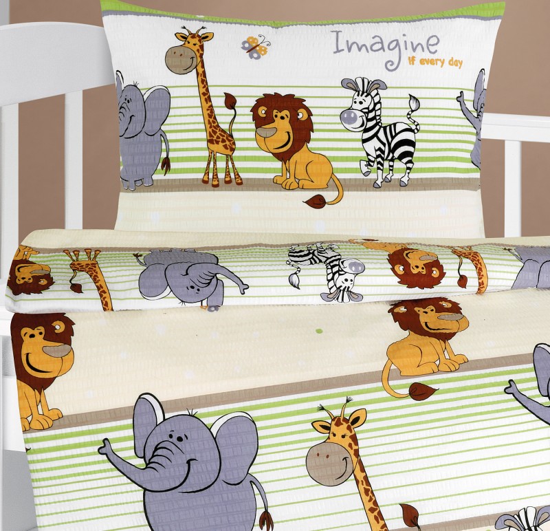 Bellatex Dětské povlečení krep Agáta, Safari zelené - 90x135cm