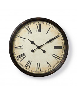 Nedis Kulaté nástěnné retro hodiny, průměr 50 cm