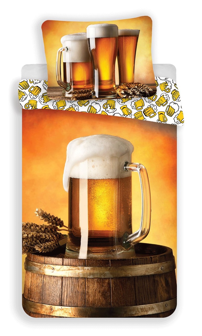 Bavlněné povlečení fototisk Pivo, 140x200, 70x90cm