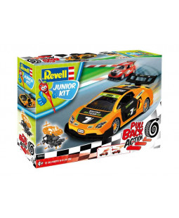 Revell Junior Kit 00832 Pull Back Racing Car, oranžové 1:20