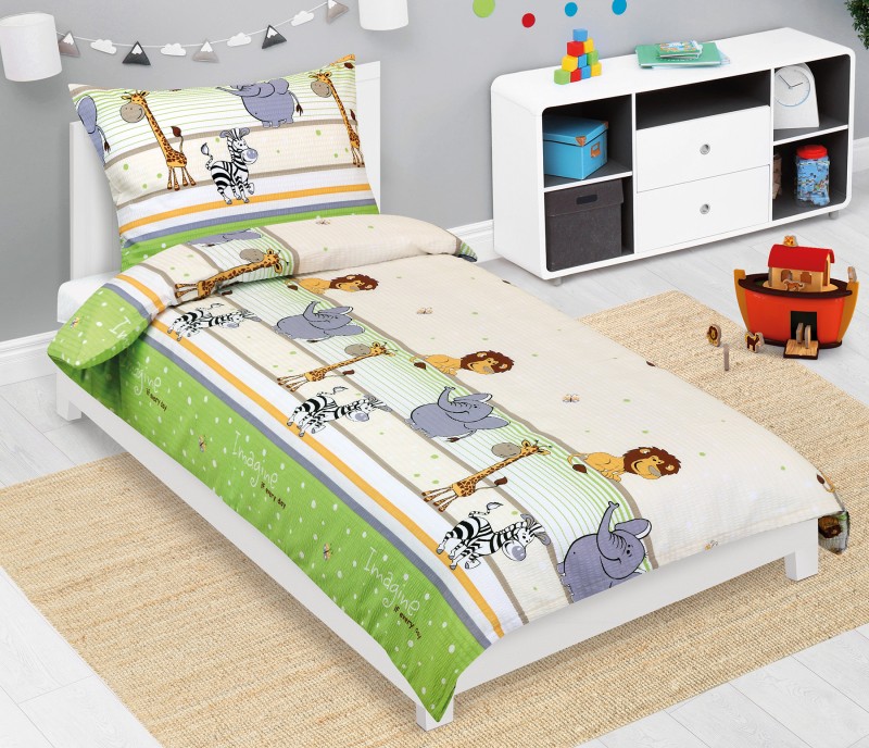 Bellatex Povlečení krepové, Safari zelené - 140x200, 70x90cm