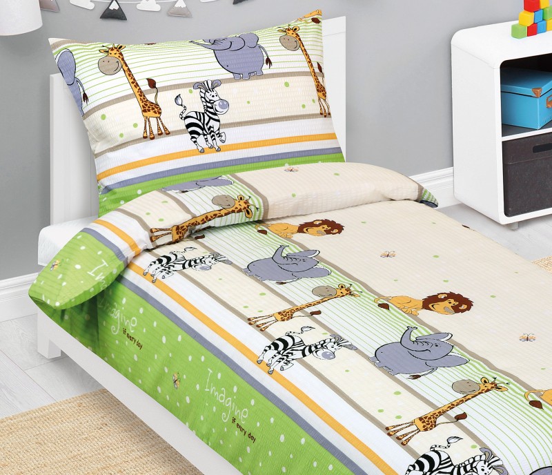 Bellatex Povlečení krepové, Safari zelené - 140x200, 70x90cm