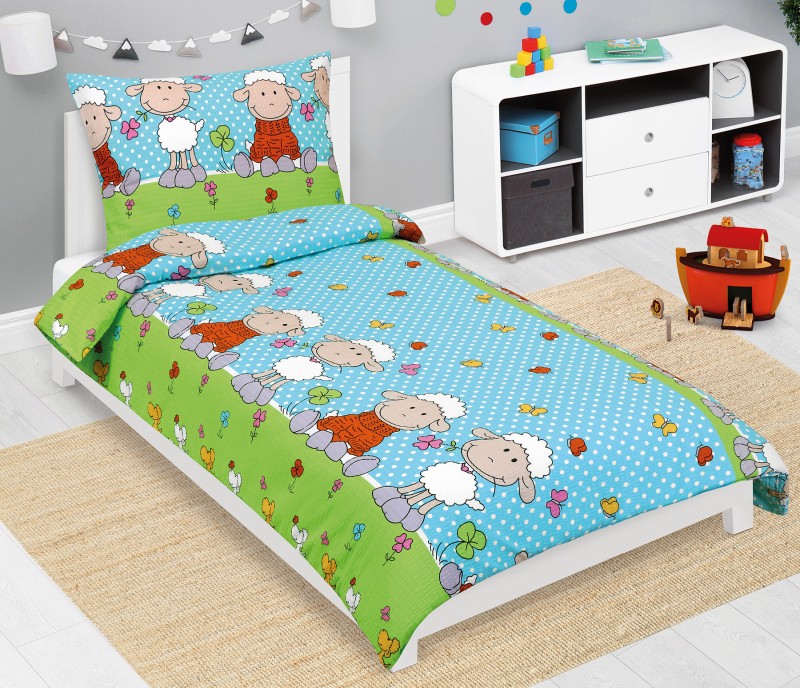 Bellatex Povlečení krep Junior, Ovečka - 140x200, 70x90 cm