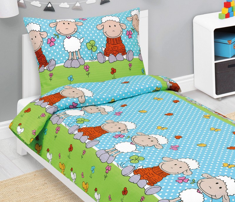 Bellatex Povlečení krep Junior, Ovečka - 140x200, 70x90 cm