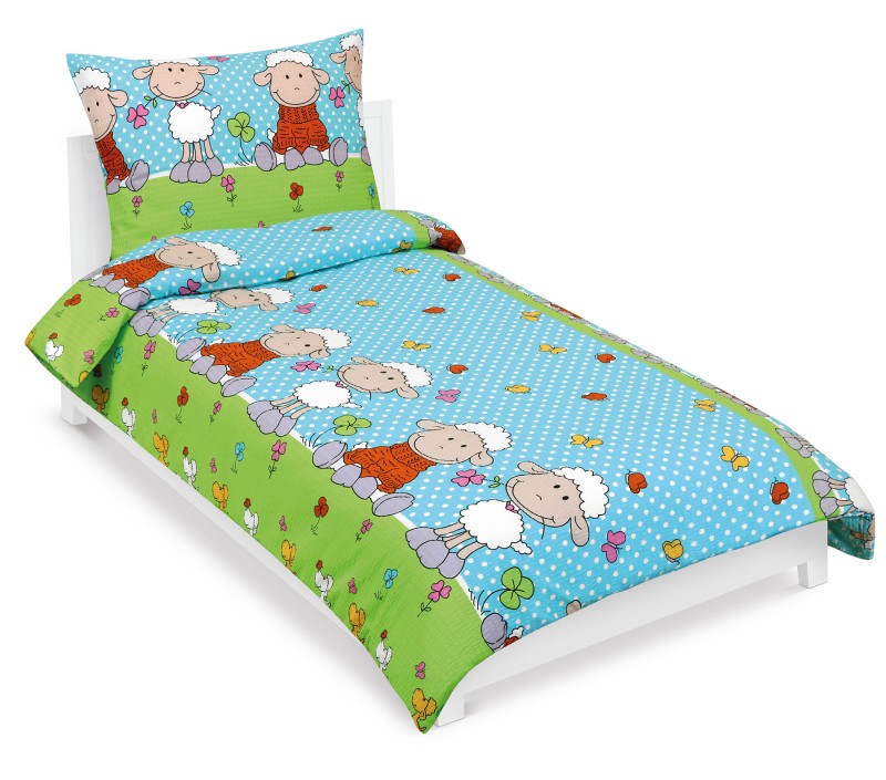 Bellatex Povlečení krep Junior, Ovečka - 140x200, 70x90 cm