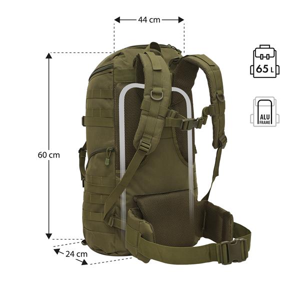Batoh NILS Camp NC3903 Maverick zelený, objem 65 litrů