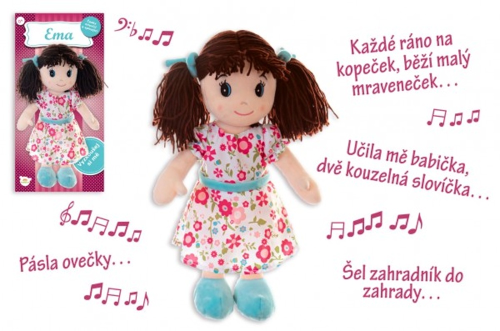 Teddies Hadrová panenka Ema zpívající česky, 40cm