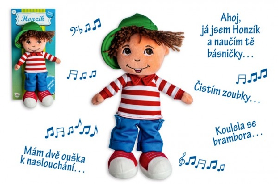 Teddies Hadrový panáček Honzík mluvící česky, 30cm