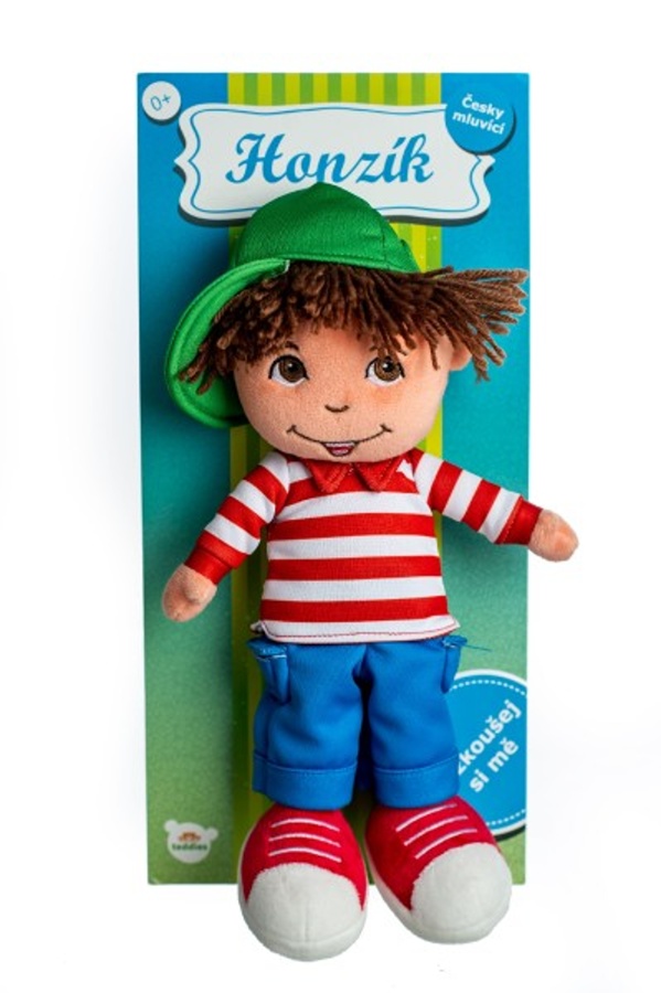 Teddies Hadrový panáček Honzík mluvící česky, 30cm
