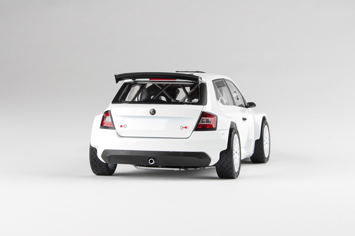 Abrex Škoda Fabia III R5 (2015) Bílá 1:18