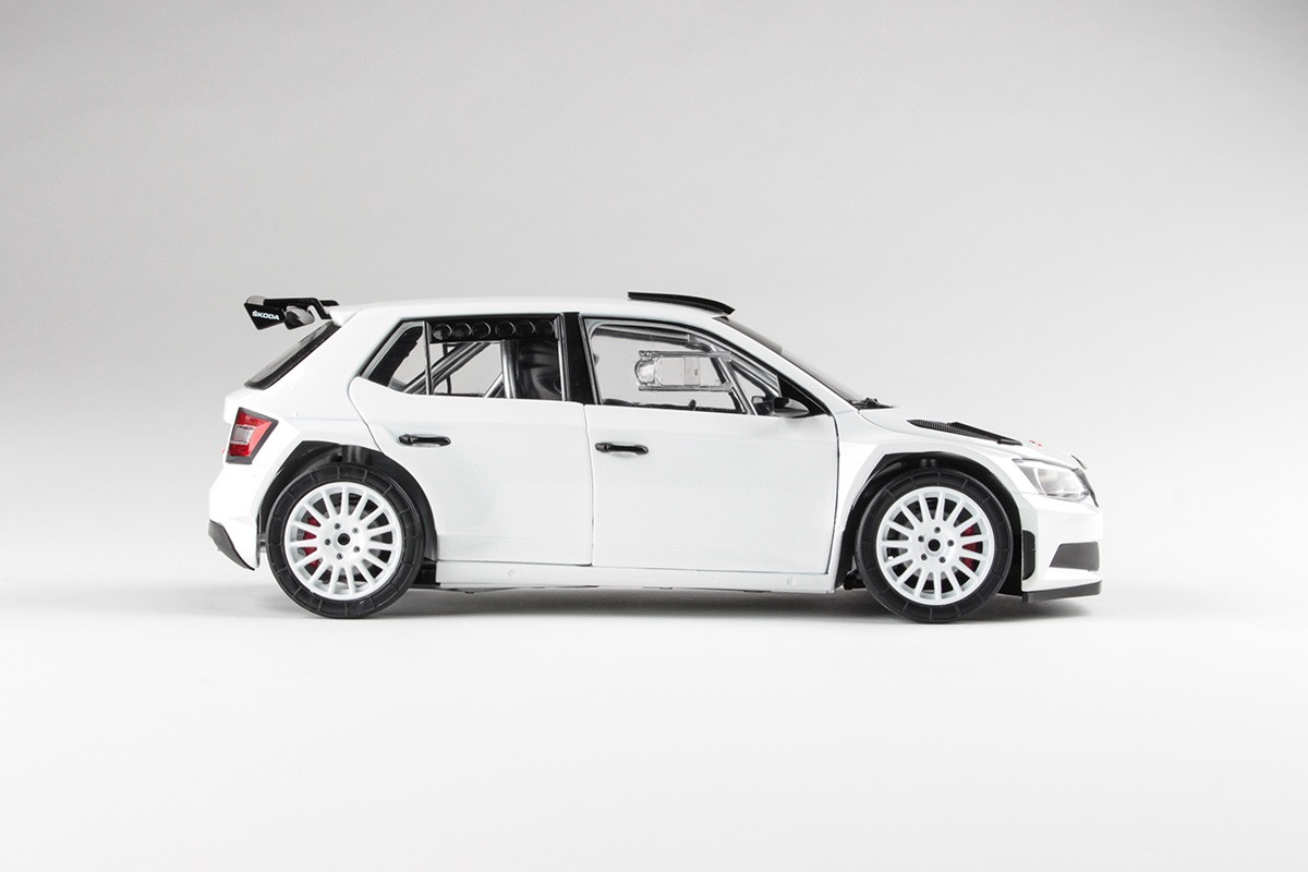 Abrex Škoda Fabia III R5 (2015) Bílá 1:18