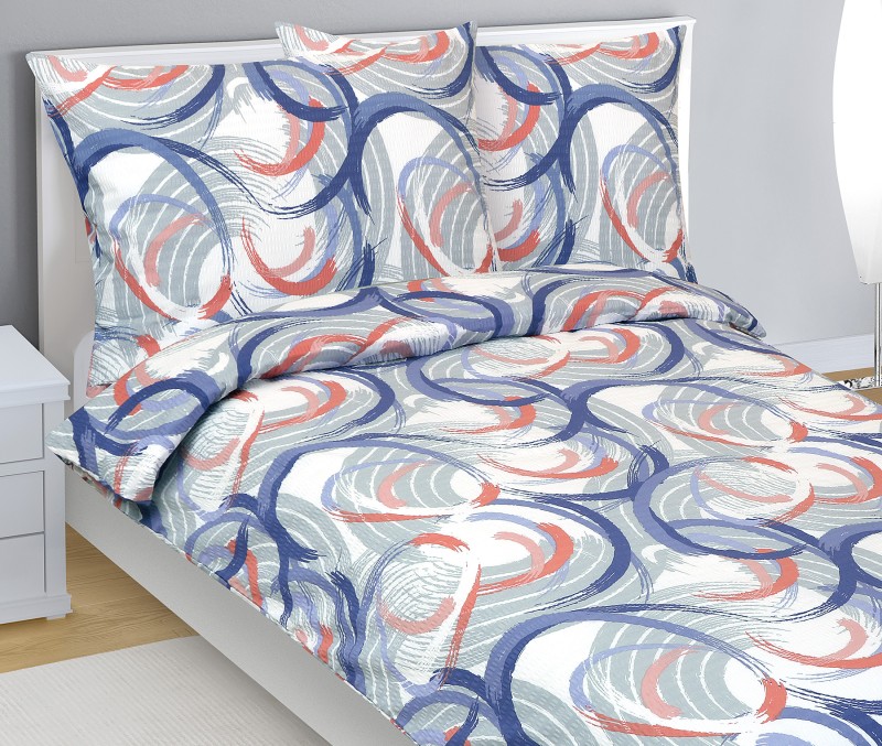 Bellatex Povlečení krep, Bublina modrá - 180x200, 2ks 70x90 cm