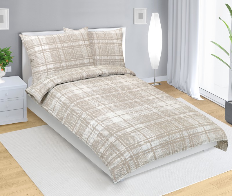 Bellatex Povlečení krep, Dlaždice Béžová - 180x200, 2ks 70x90cm