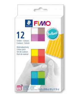 Sada FIMO Soft 12 barev, 25g BRILLIANT