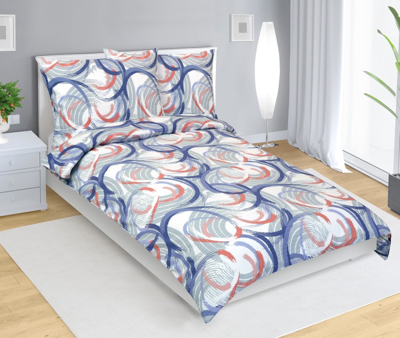 Bellatex Povlečení krep, Bublina modrá - 180x220, 2ks 70x90cm
