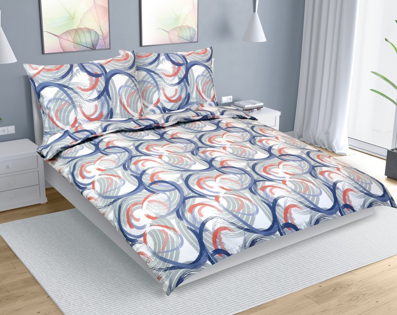 Bellatex Povlečení krep, Bubliny modré - 240x220, 2ks 70x90cm