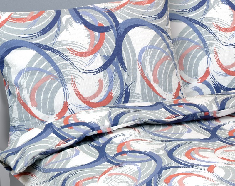 Bellatex Povlečení krep, Bubliny modré - 240x220, 2ks 70x90cm