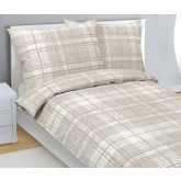 Bellatex Povlečení krep, Dlaždice Béžová - 220x200, 2ks 70x90cm