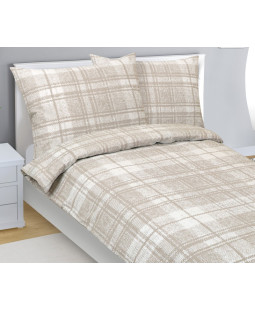 Bellatex Povlečení krep, Dlaždice Béžová - 240x200, 2ks 70x90cm