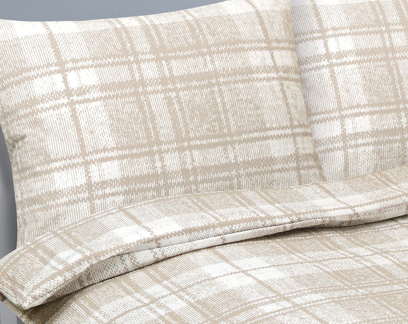 Bellatex Povlečení krep, Dlaždice Béžová - 240x220, 2ks 70x90cm
