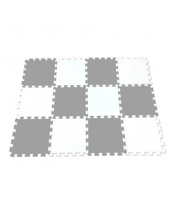 Pěnový koberec MAXI EVA 24, bílo-šedý