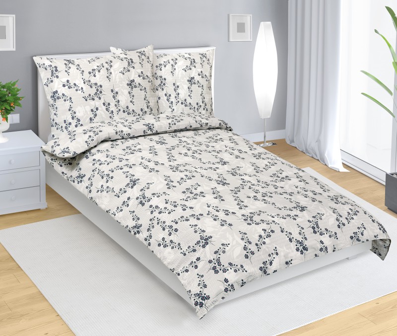 Bellatex Povlečení krep, Imprese Béžová - 1ks 200x220, 2ks 70x90 cm