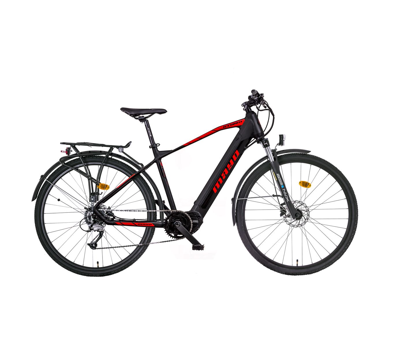 Mayo Elektrické trekové kolo e-XR Storm Tour Trek D, rám 19", černo-červené