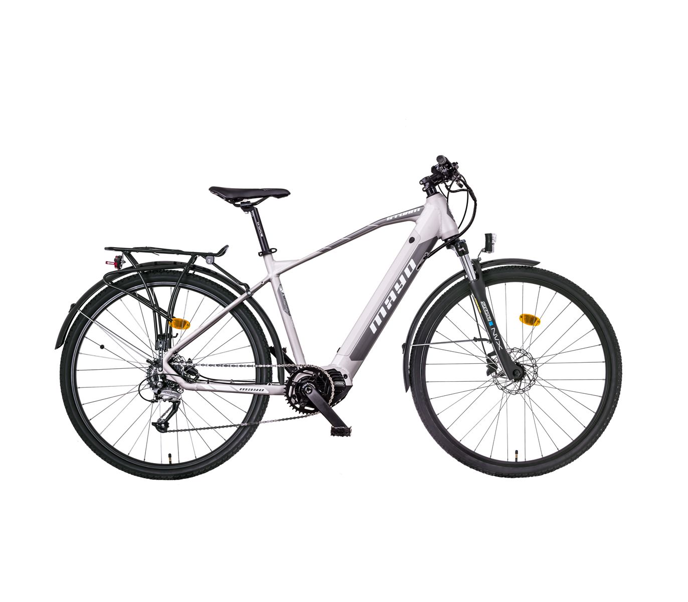 Mayo Elektrické trekové kolo e-XR Storm Tour Trek D, rám 19", šedo-bílé
