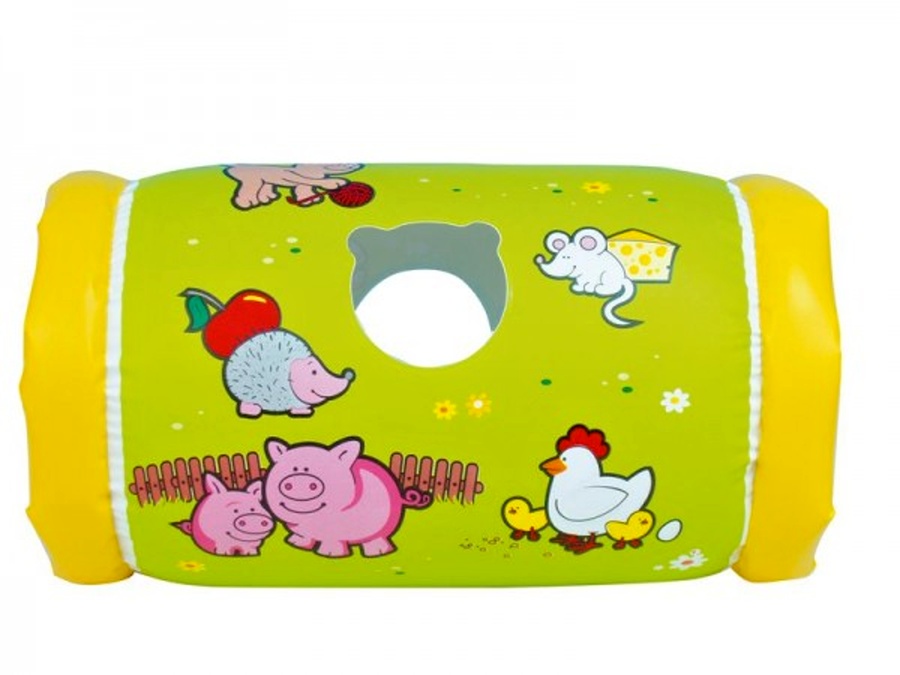 Teddies Nafukovací balanční válec s rolničkou, 42x23 cm