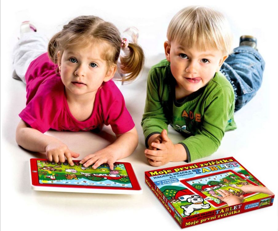 Teddies tablet Moje první zvířátka se zvukem na baterie, 24cm