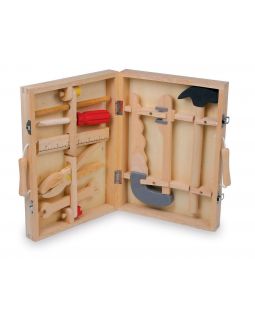 Dřevěný kufřík s nářadím  pro děti,  29 x 21 cm