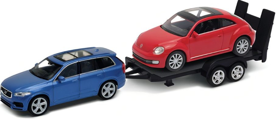 Welly Trailer set Volvo XC 90 a Volkswagen The Beetle