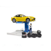Bruder 62112 Autoservis, roadster a mechanik, zdviž