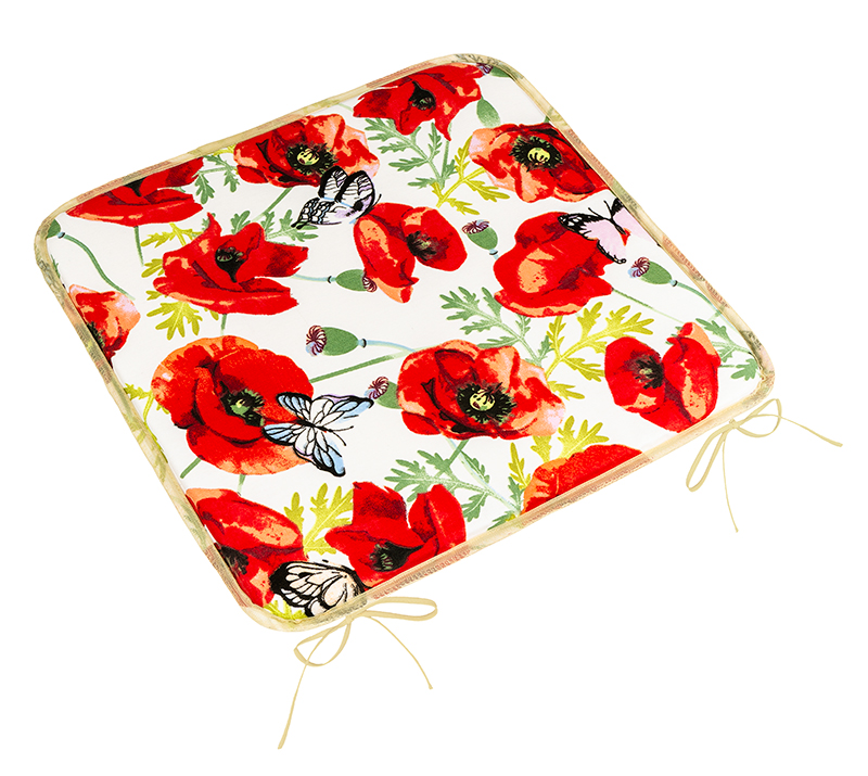 Bellatex Sedák BERTA hladký, Vlčí mák - 40x40 cm