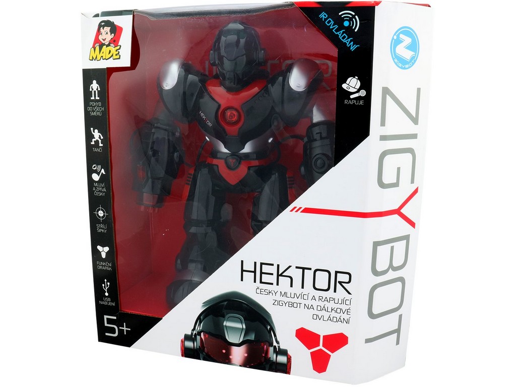 MaDe Robot Hektor, rapující robot, mluví česky 35cm