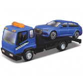Bburago Tow Truck a Audi, Blue 1:43
